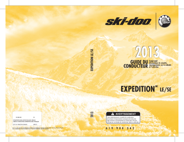 Ski-Doo Expedition Rev XU SERIES 2013 Manuel du propriétaire | Fixfr