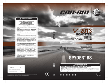 Can-Am Spyder RS 2013 Manuel du propriétaire | Fixfr