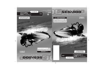 Sea-doo RX 2001 Manuel du propriétaire | Fixfr