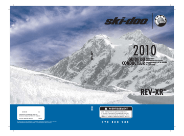 Ski-Doo Rev-XR Series 2010 Manuel du propriétaire | Fixfr