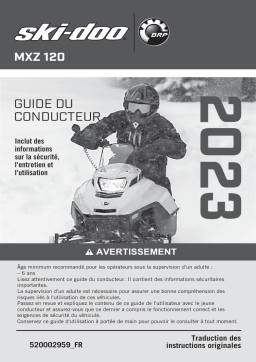 Ski-Doo MXZ 120 2023 Manuel du propriétaire