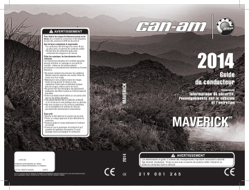 Can-Am Maverick CE 2014 Manuel du propriétaire | Fixfr