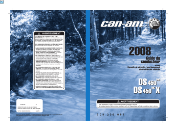 Can-Am DS 450/450 X 2008 Manuel du propriétaire | Fixfr