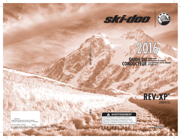 Ski-Doo REV-XP 550F 2016 Manuel du propriétaire | Fixfr
