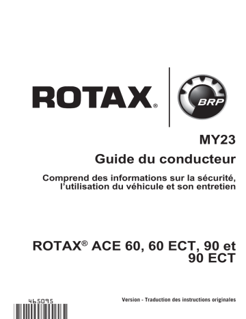 ACE 90 ECT | ACE 90 | Rotax ACE 60 ECT Manuel du propriétaire | Fixfr