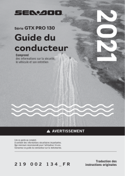 Sea-doo GTX PRO 130 Series 2021 Manuel du propriétaire