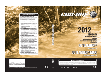 Can-Am Outlander 500/650/800R CE 2012 Manuel du propriétaire | Fixfr