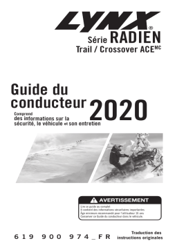 Lynx RADIEN Trail Crossover ACE Series 2020 Manuel du propriétaire