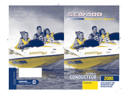 Sea-doo Challenger 1800/2000 2000 Manuel du propriétaire