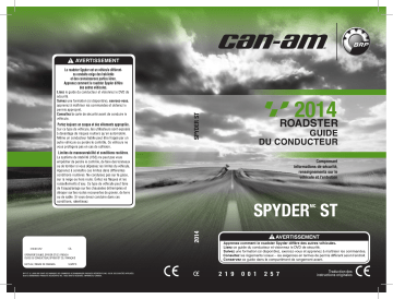 Can-Am Spyder ST 2014 Manuel du propriétaire | Fixfr