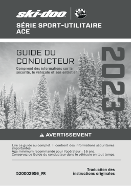 Ski-Doo Sport-Utility ACE Series 2023 Manuel du propriétaire