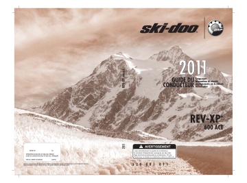 Ski-Doo Rev-XP 600 ACE Series 2011 Manuel du propriétaire | Fixfr