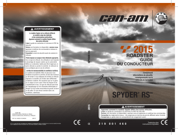 Can-Am Spyder RS S 2015 Manuel du propriétaire | Fixfr