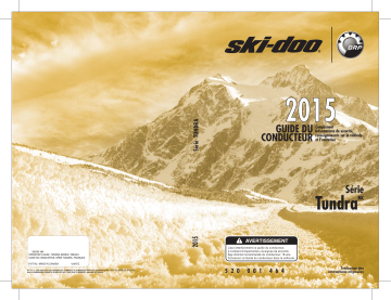 Ski-Doo Tundra Series 2015 Manuel du propriétaire | Fixfr