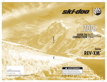Ski-Doo REV-XM Series 2016 Manuel du propriétaire | Fixfr