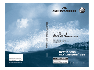 Sea-doo RXT iS Series 2009 Manuel du propriétaire | Fixfr