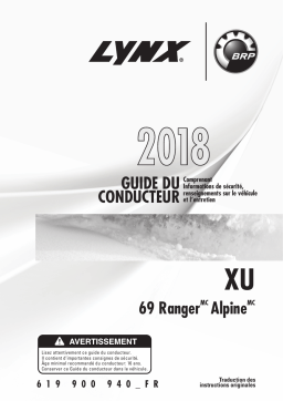 Lynx XU 69 Rangers Alpine 2018 Manuel du propriétaire