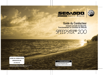Sea-doo Speedster 200 2005 Manuel du propriétaire | Fixfr