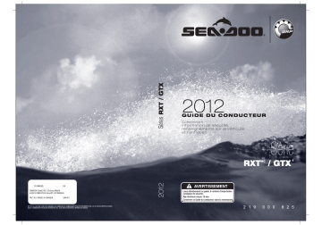 Sea-doo RXT, GTX, Series 2012 Manuel du propriétaire | Fixfr