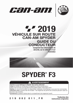 Can-Am Spyder F3 Series 2019 Manuel du propriétaire