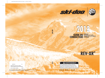 Ski-Doo Rev-XR Series 2013 Manuel du propriétaire | Fixfr