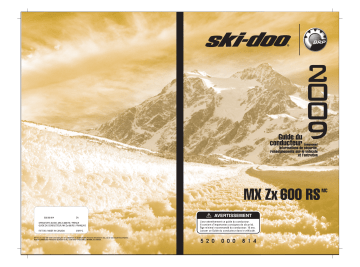 Ski-Doo MX Zx 600 RS 2009 Manuel du propriétaire | Fixfr