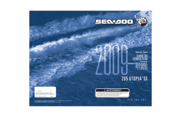 Sea-doo 205 Utopia 2009 Manuel du propriétaire | Fixfr