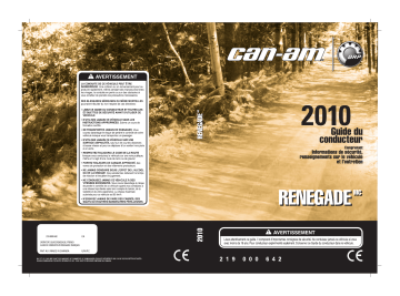 Can-Am Renegade 500/800/800 X/800 X xc 2010 Manuel du propriétaire | Fixfr