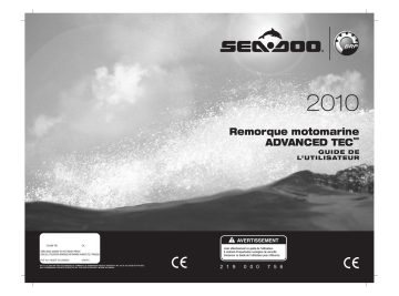 Sea-doo ADVANCED TEC Trailer CE 2010 Manuel du propriétaire | Fixfr