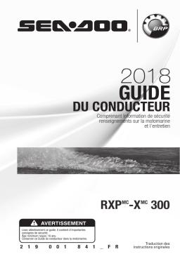 Sea-doo RXP X 300 2018 Manuel du propriétaire