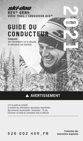 Ski-Doo REV GEN4 Trail_Crossover ACE Series 2021 Manuel du propriétaire | Fixfr