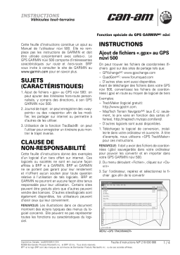 Can-Am Garmin GPS 2010 Mode d'emploi