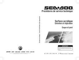 Sea-doo Acrylic Surface_Surface Acrylique Manuel du propriétaire