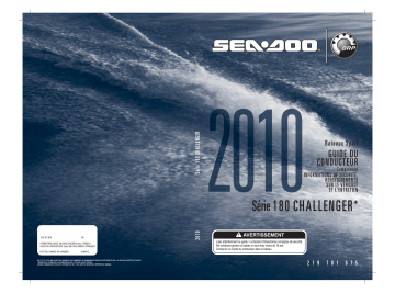Sea-doo 180 Challenger 2010 Manuel du propriétaire | Fixfr
