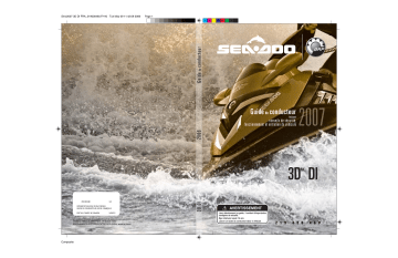 Sea-doo 3D DI 2007 Manuel du propriétaire | Fixfr