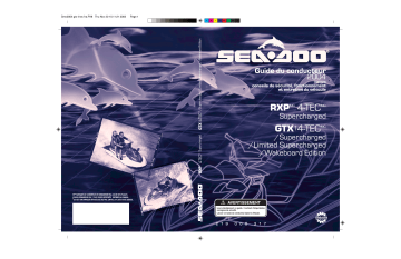 Sea-doo RXP 2004 Manuel du propriétaire | Fixfr