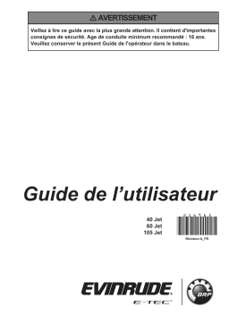 Evinrude AGA EV 40 Jet Manuel du propriétaire