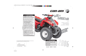 Can-Am Mini DS 50-strokes (2nd series ) 2006 Manuel du propriétaire | Fixfr