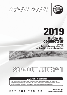 Can-Am Outlander T Series 2019 Manuel du propriétaire