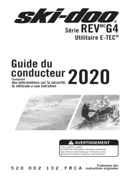 Ski-Doo REV G4 Utility E-TEC Series 2020 Manuel du propriétaire