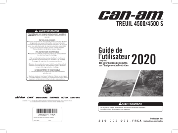 Can-Am 4500 / 4500 S Winch Manuel du propriétaire | Fixfr