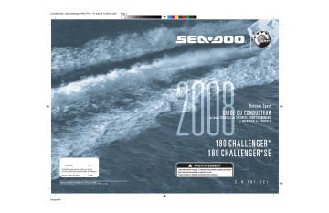 Sea-doo 180 Challenger 2008 Manuel du propriétaire | Fixfr