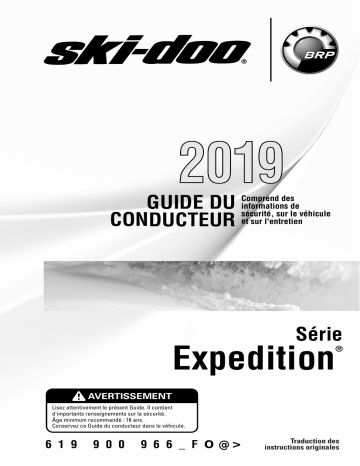 Ski-Doo Expedition 2019 Manuel du propriétaire | Fixfr