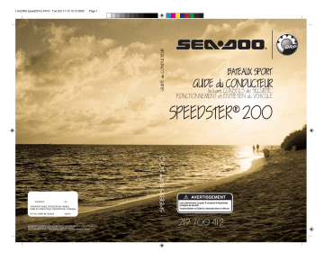 Sea-doo Speedster 200 2005 Manuel du propriétaire | Fixfr