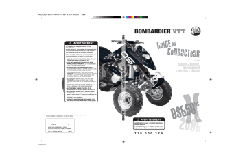 Can-Am DS 650 X 2006 Manuel du propriétaire | Fixfr