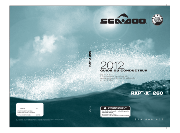 Sea-doo RXP-X 260 2012 Manuel du propriétaire | Fixfr