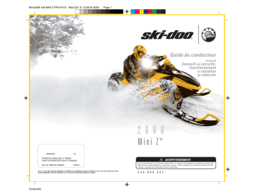 Ski-Doo Mini Z 2006 Manuel du propriétaire | Fixfr