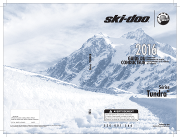 Ski-Doo Tundra Series 2016 Manuel du propriétaire | Fixfr