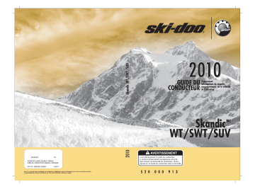 Ski-Doo WT/SWT/SUV/TUV 2010 Manuel du propriétaire | Fixfr