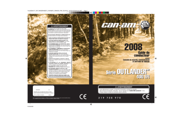 Can-Am Outlander 400 EFI 2008 Manuel du propriétaire | Fixfr